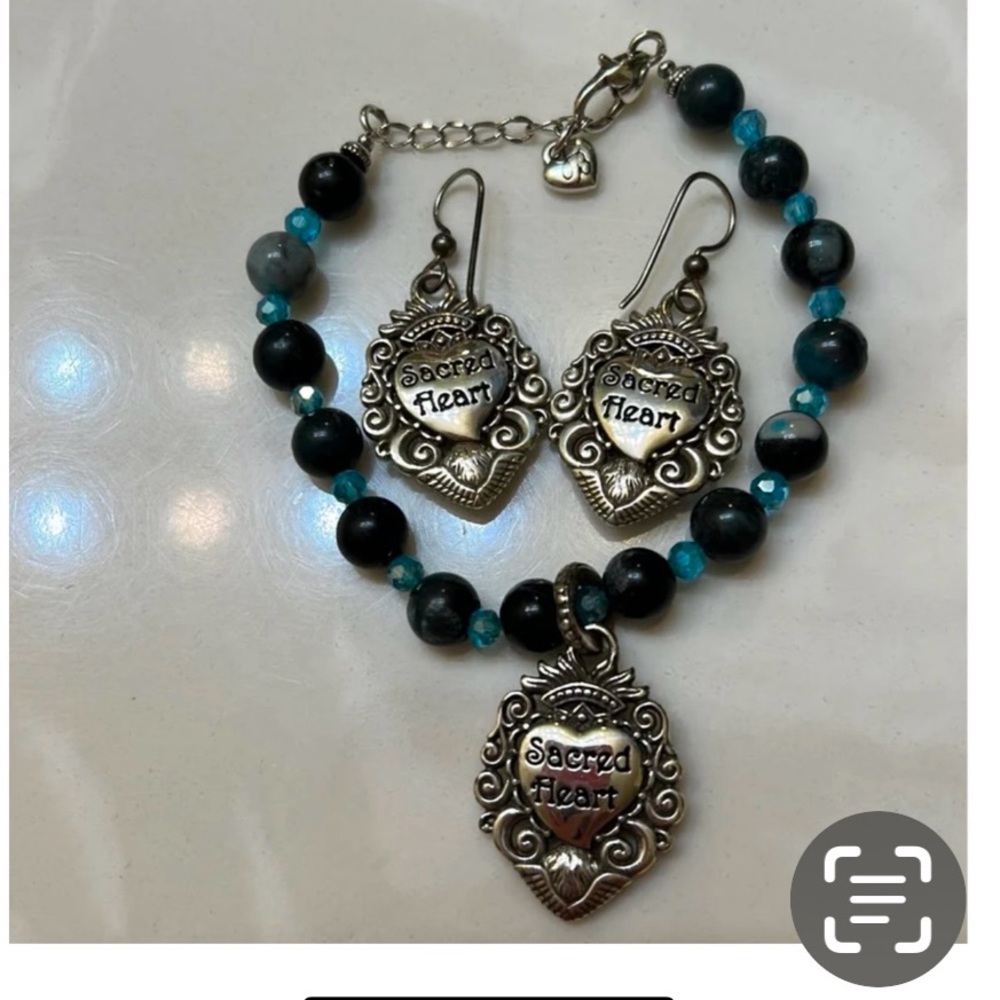 Brighton Sacred Heart Bracelet and Earrings Set